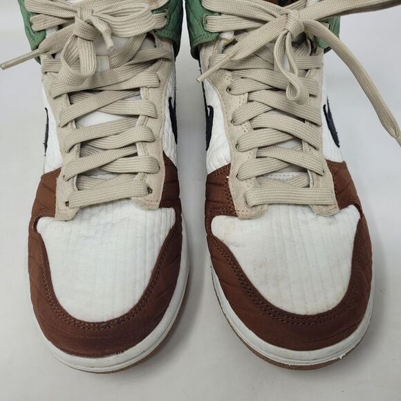 Nike Dunk High LX Next Nature Toasty Womens 6 Summit White Black Green Sneakers - Picture 7 of 16
